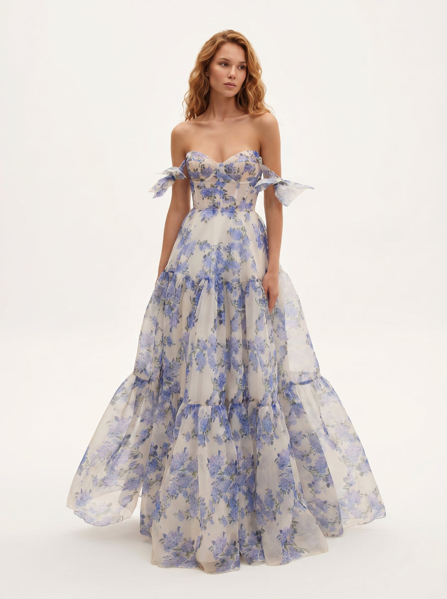 CAMELIA DRESS - Charming Patterned Midi Dress