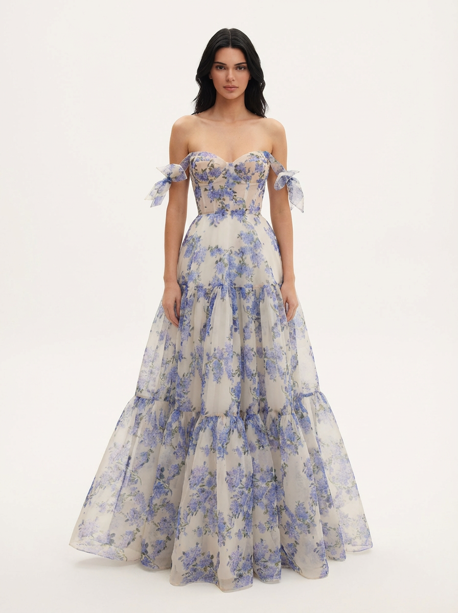 CAMELIA DRESS - Charming Patterned Midi Dress